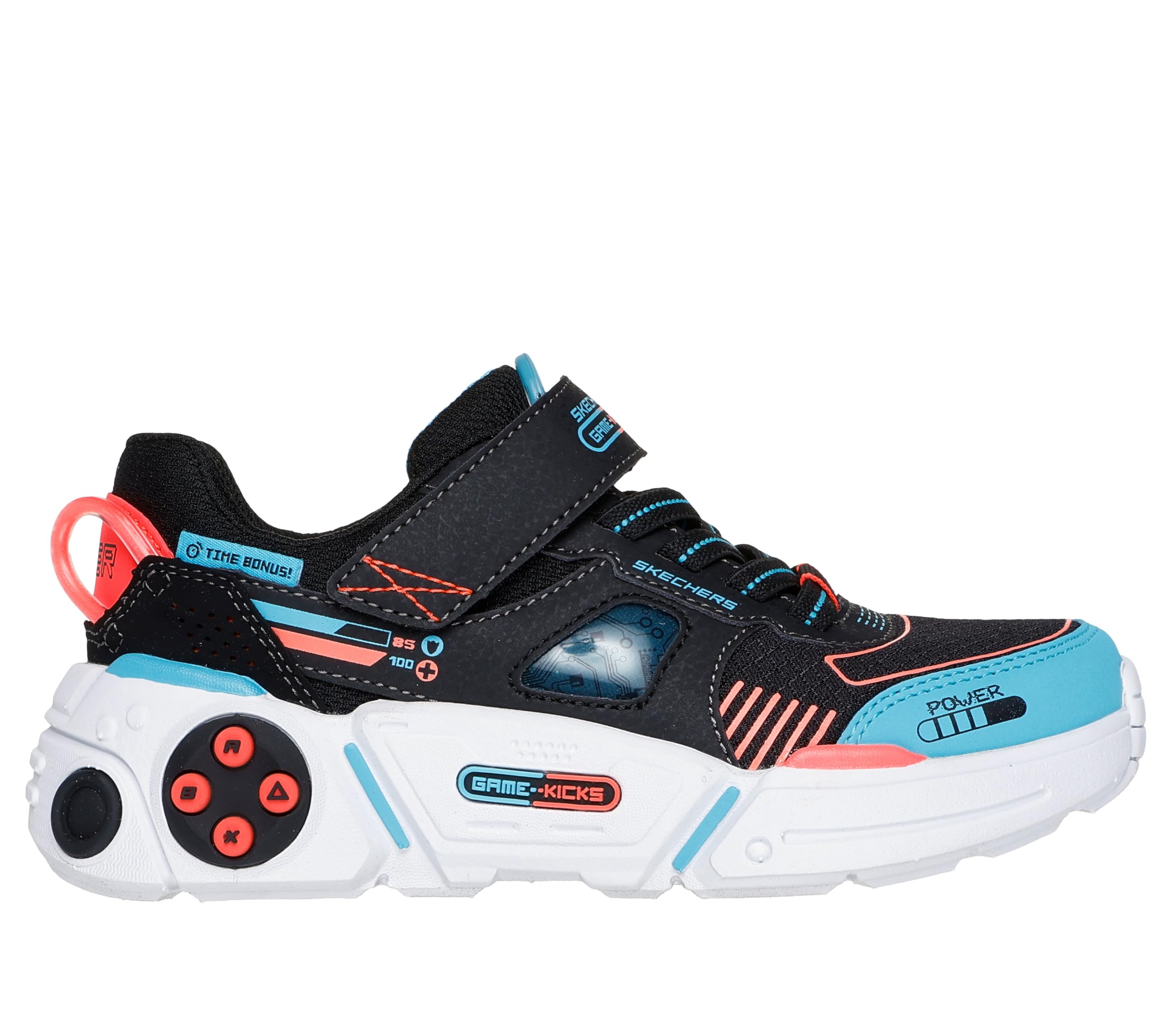 Skechers Boy's Gametronix 2.0 Sneakers, Black Synthetic/Black Textile/Multi Trim, 12.5 UK Child