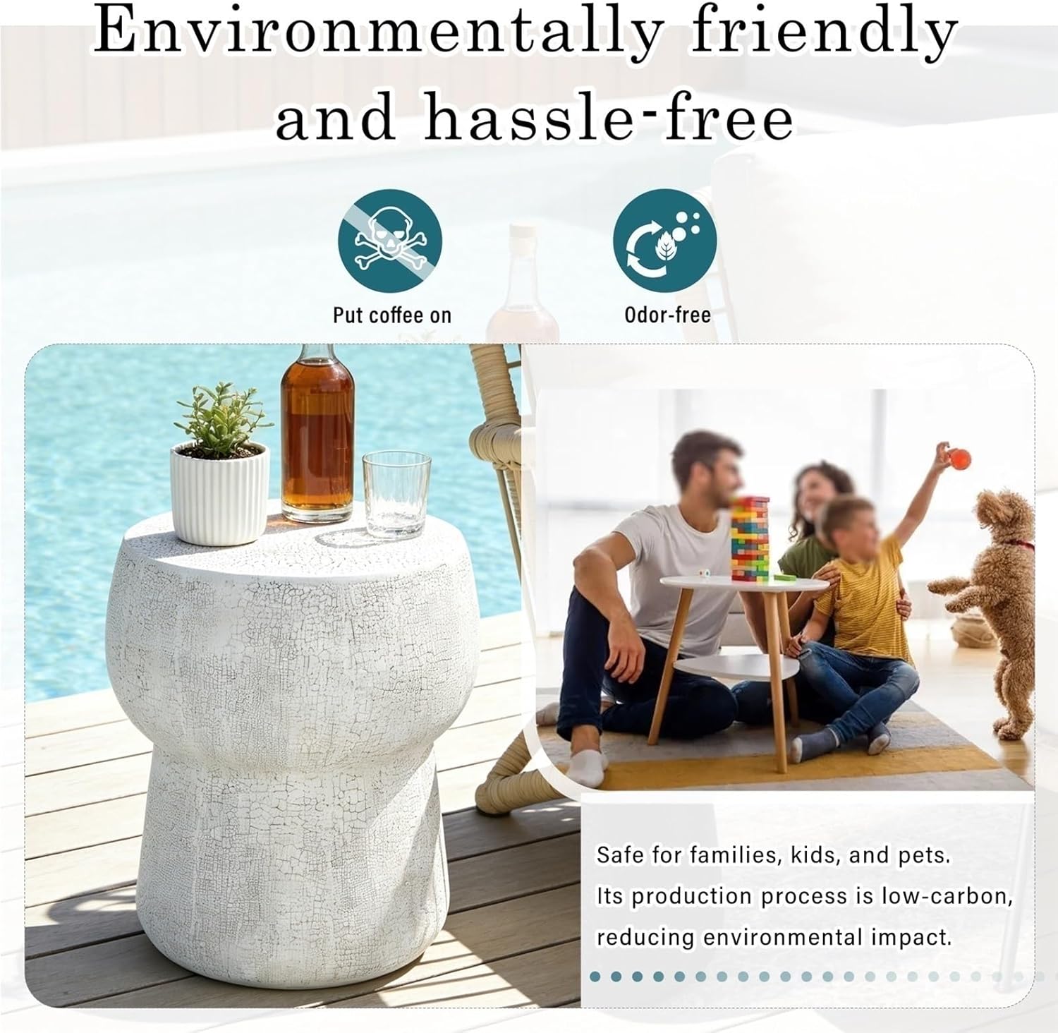 Outdoor Side Table Suits Varied Settings, Brings Functional Value to Open-air Seating Groups and elevates Comfort in Everyday Moments.
