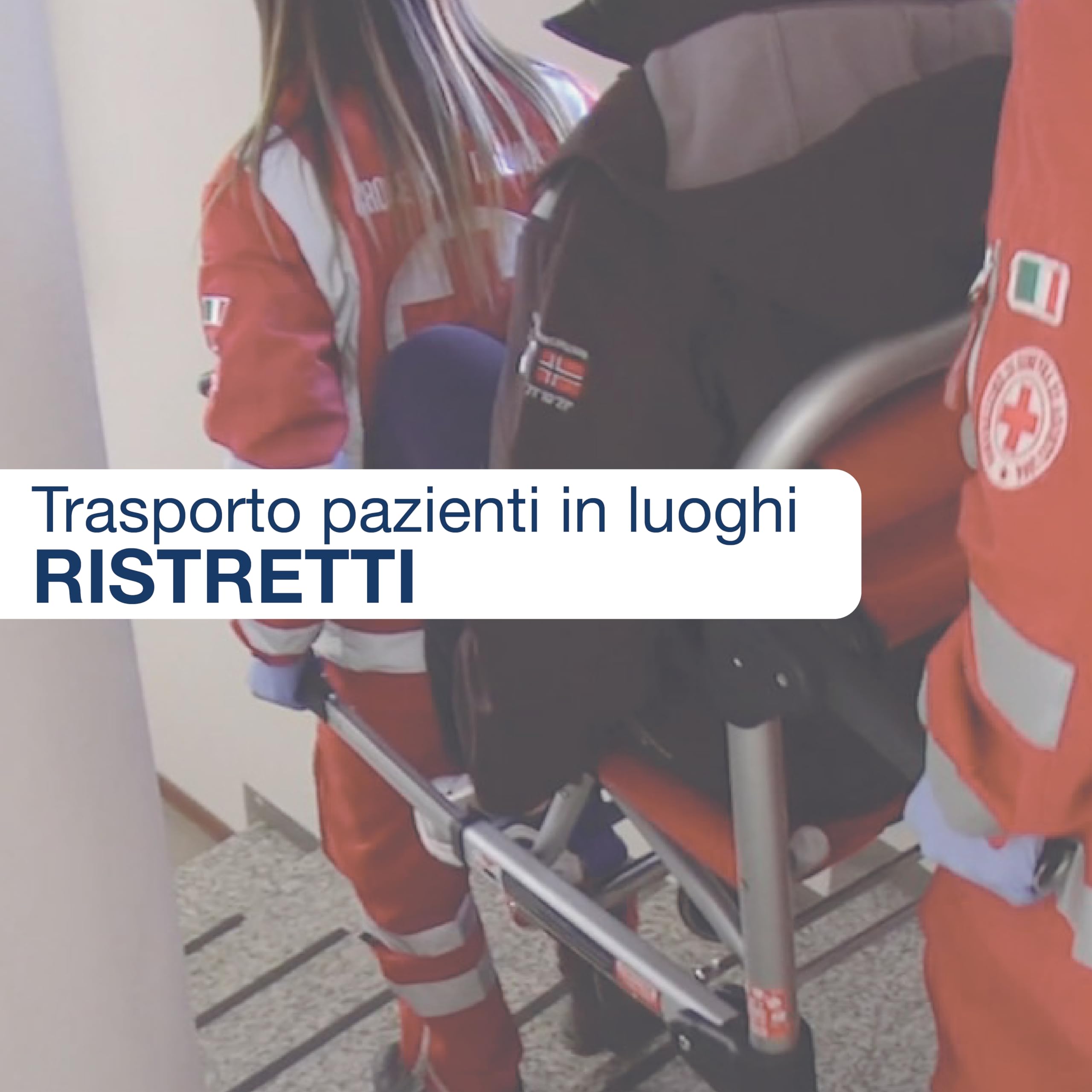 PVS - Tragbahre mit 2 Rädern, ideal für den Transport von Patienten an unwegsamen Orten, 34060