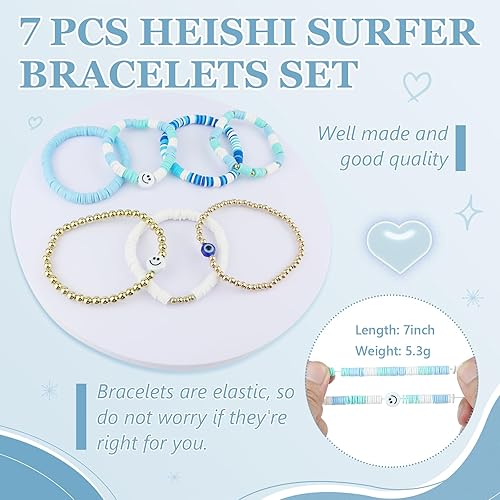 Miniatura 3 de Set de bolsa de maquillaje a cuadros preparada con 7 pulseras Heishi y 50 pegatinas rosas Linda bolsa de viaje para cosméticos Regalos perfectos