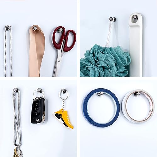 Miniatura 4 de 20 imanes metálicos, pasadores magnéticos plateados, imanes de refrigerador, imanes de níquel cepillado, perfectos para imanes de refrigerador,