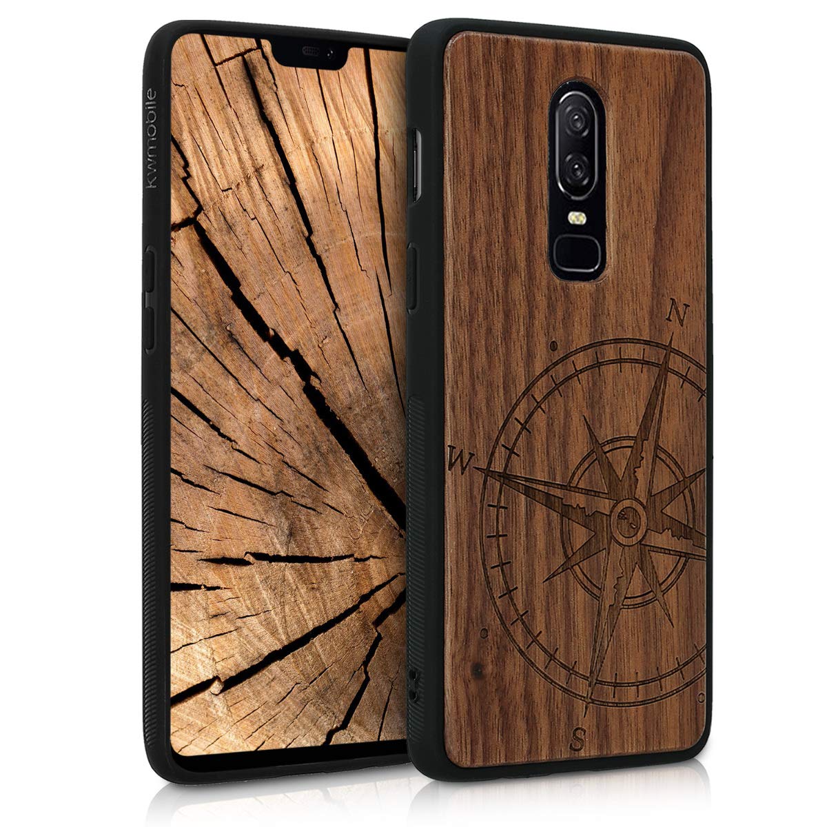Kwmobile Case Compatible With Oneplus Wood Case For Phone