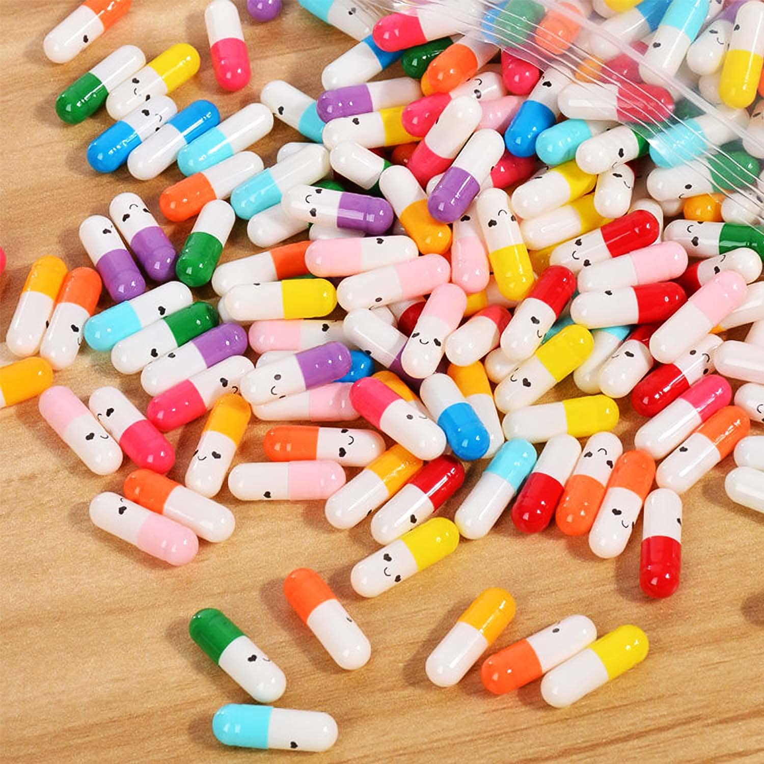 Buy Prmape 200 pcs Capsule Letters Message, Cute Color Pill Pill