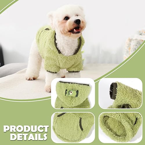 Miniatura 5 de Suéter para cachorros pequeños, suéter cálido de terciopelo mullido, ropa de invierno para perros pequeños, hembras y niños, abrigos para mascotas,