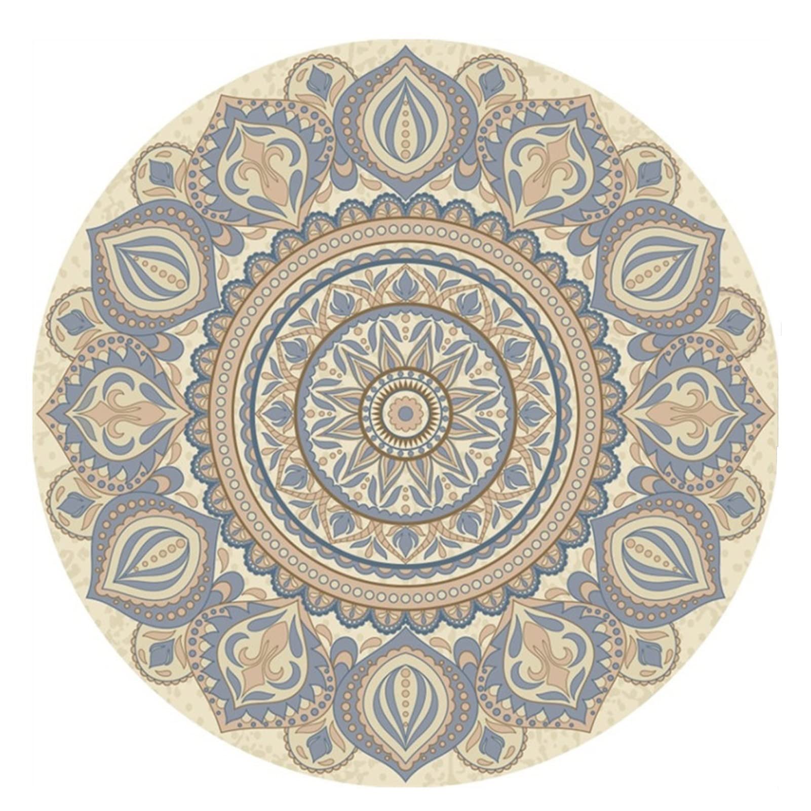 Klasyczny wzór okrągły dywan okrągły dywan do mycia maty podłogowe miękki salon w kuchni mata podłogowa dywan 80 cm 100 cm 120 cm 140 cm 160 cm 180 cm 200 cm 200 cm (Size : Średnica 120cm)