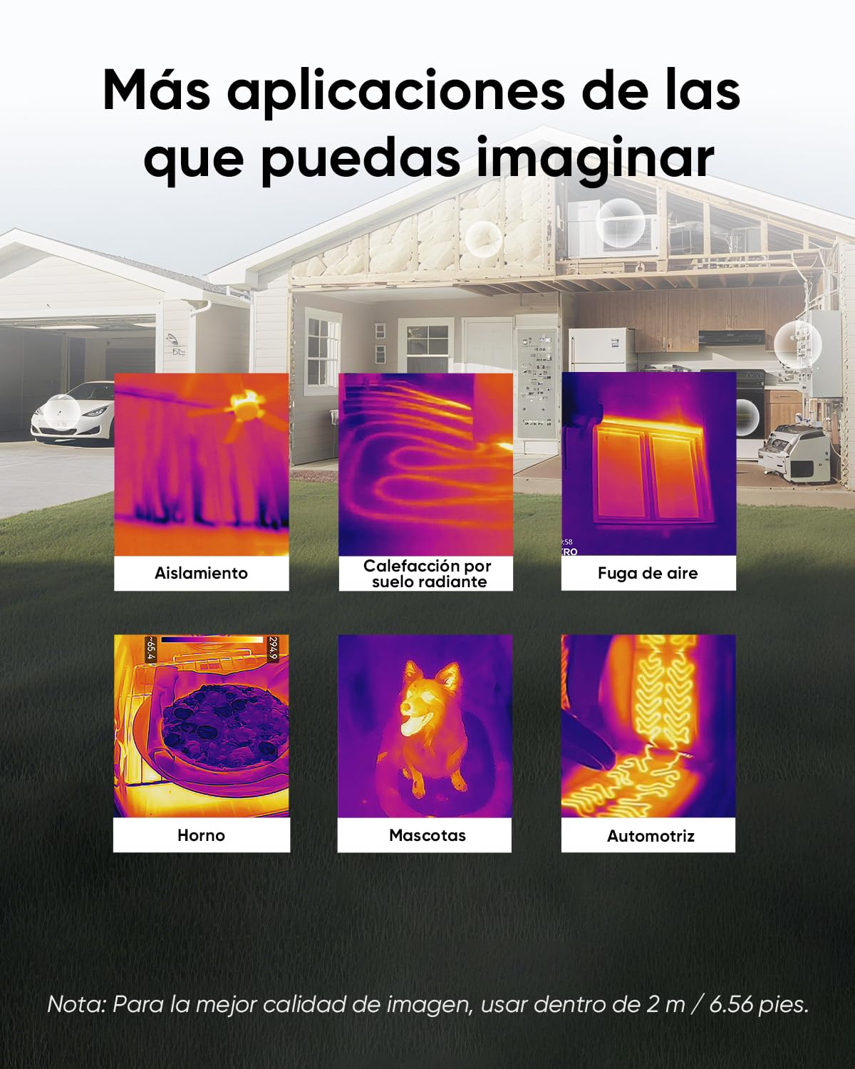 Camara Termica HIKMICRO D01, 240x240 SuperIR, 96x96 IR | 11h de duración con batería de 3350mAh, 4GB, video, IP54, herramientas para el hogar, HVAC y eléctricas