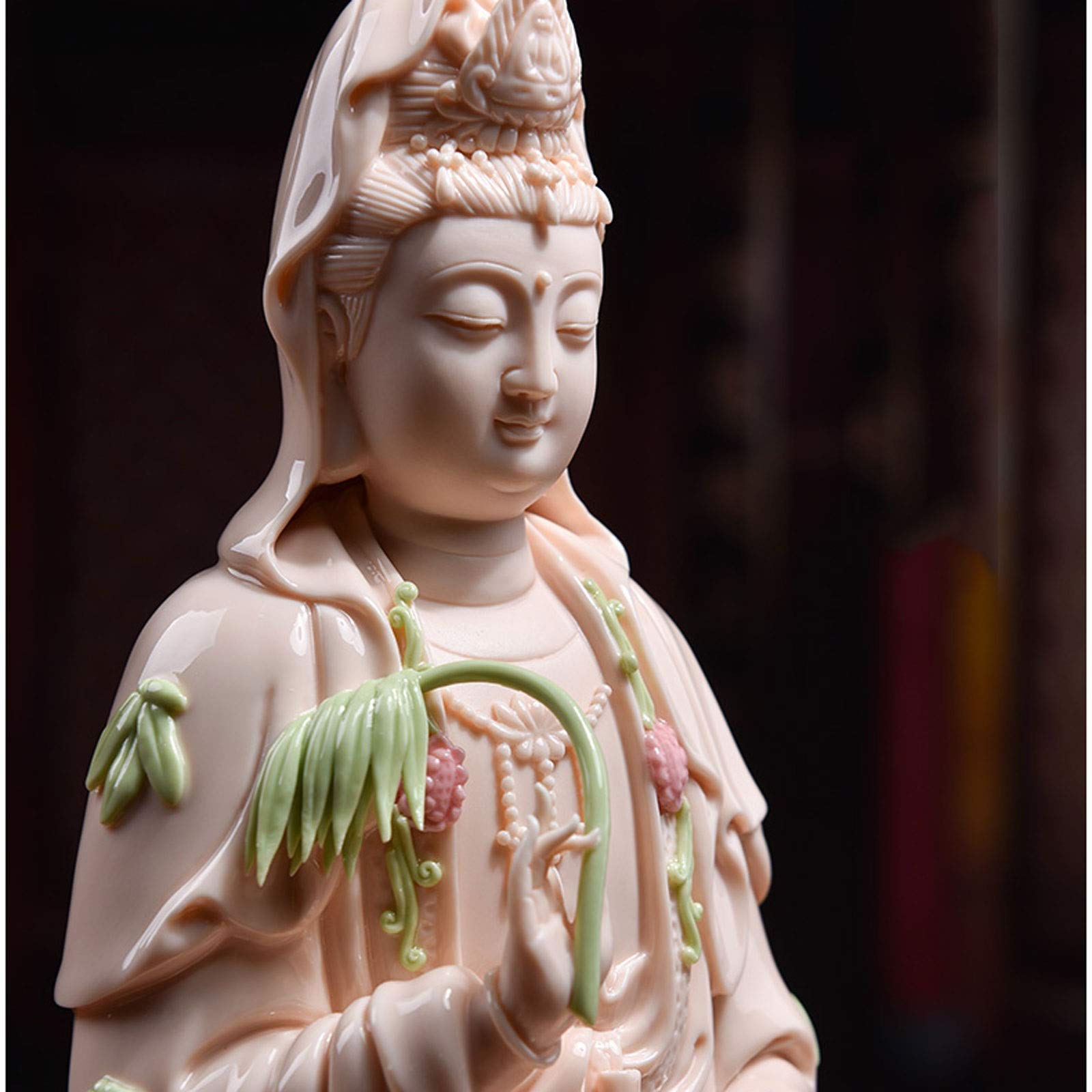 Amazon｜祈りの禅仏像 健康で安全、南シナ海の観音菩薩仏像 リビング