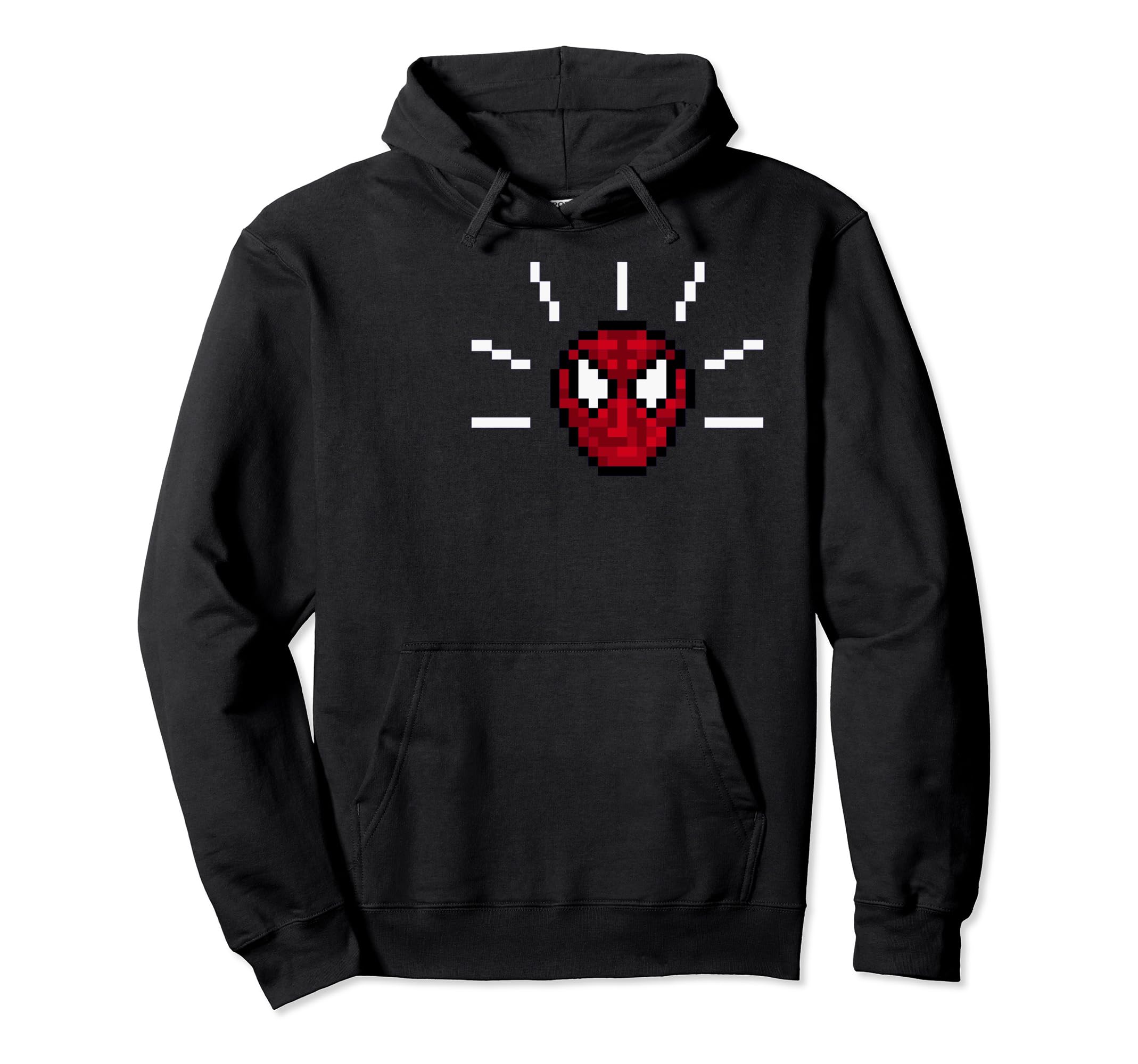 Marvel Spider-Man Sense Retro Video Game Head Shot Portrait Pullover Hoodie