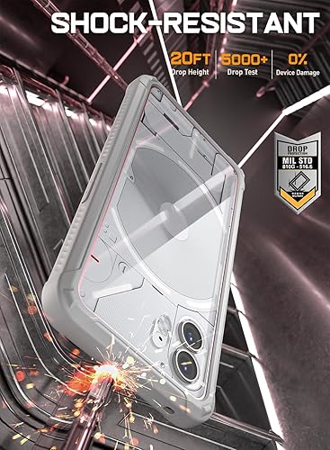 Miniatura 6 de Poetic Guardian - Funda compatible con Nothing Phone 2 de 6.7 pulgadas prueba de caídas de grado militar de 20 pies, funda híbrida de cuerpo