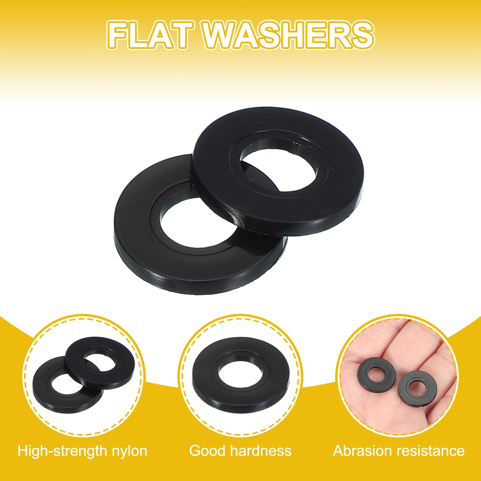 PATIKIL M8 Nylon Flat Washers - Image 3