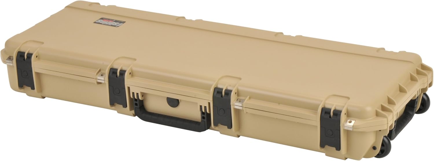 SKB iSeries 42"x14" Desert Tan Hunting Firearm Rifle Case, Durable Waterproof Gun Case, Secure Latch System (3i-4214-5T-L)