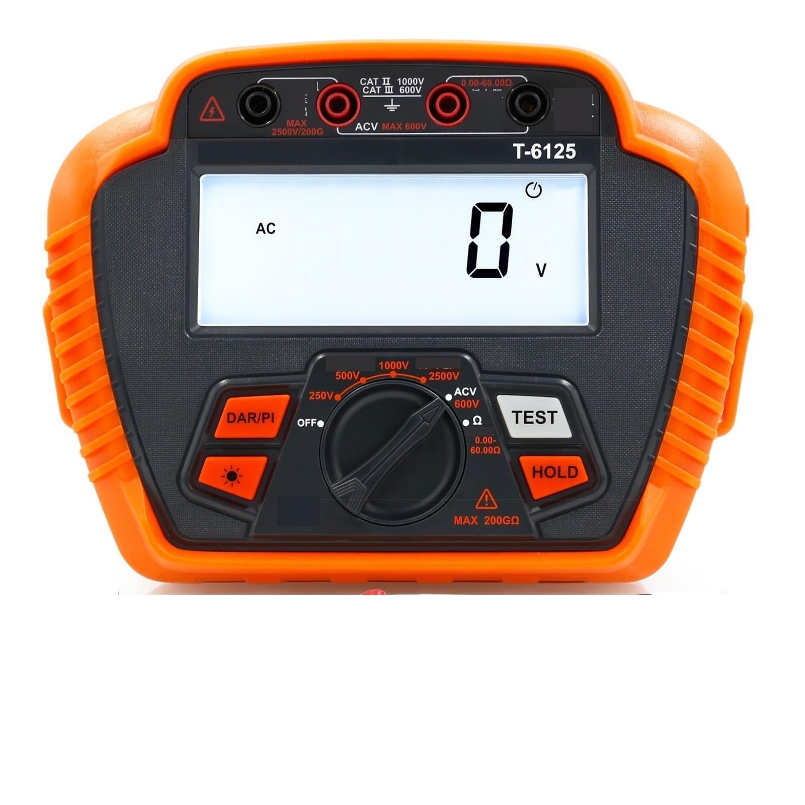 Multimetro digitale, Misuratore di resistenza isolamento professionale da 2,5 kV T6125, tester portatile intelligente(T6125)