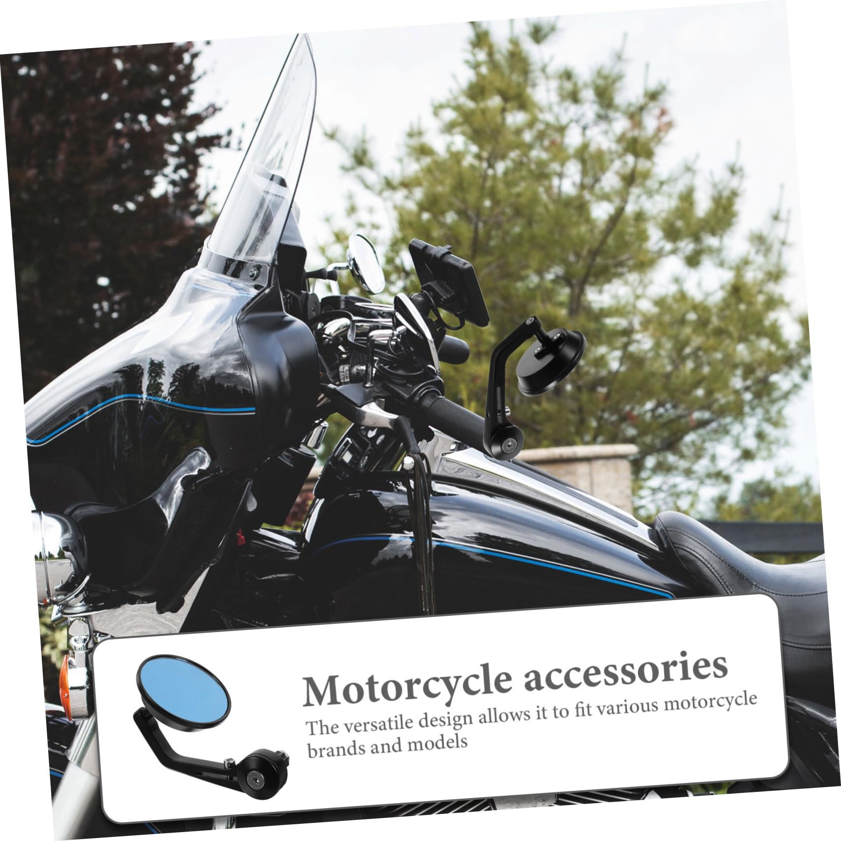 2 Paires Miroir Modifié Rétroviseurs Guidon Miroir Modifié Miroirs Rétroviseurs Rétroviseur Bar End Miroirs