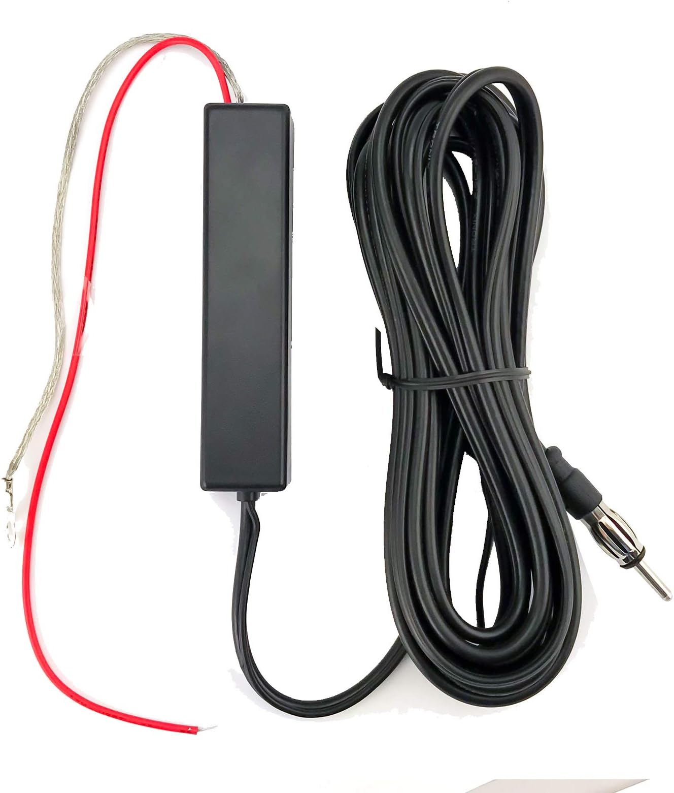 Enrock EORA102 Universal 12V Car Truck Motorcycle Amplified Stereo Radio Am FM Hide Away Antenna Signal Reception Amplifier Booster Kit, Black