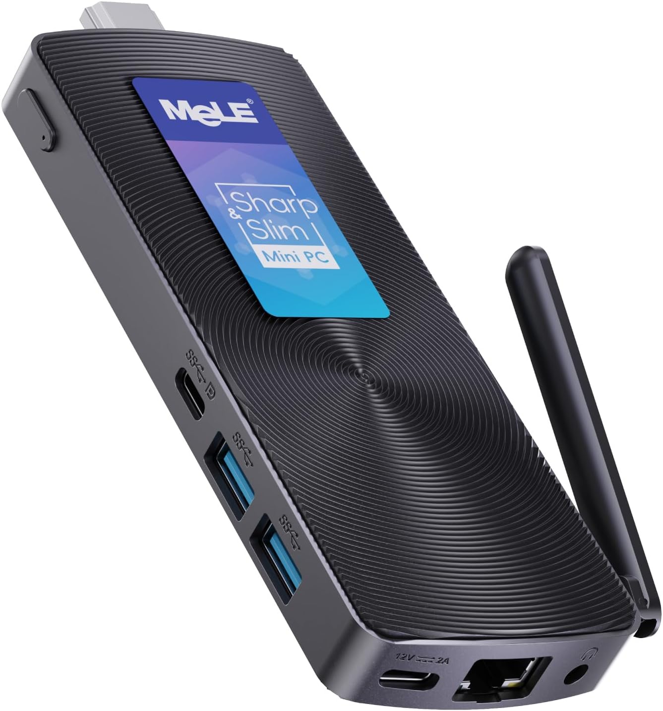 MeLE Fanless Mini PC Stick PCG02 with Windows 11 Home,12th N100 4GB 128GB,Mini Desktop Computer Stick,Support 4K HDMI,PXE Unlocked Bios,Auto Power on Industry IoT Media Business Office Digital Signage