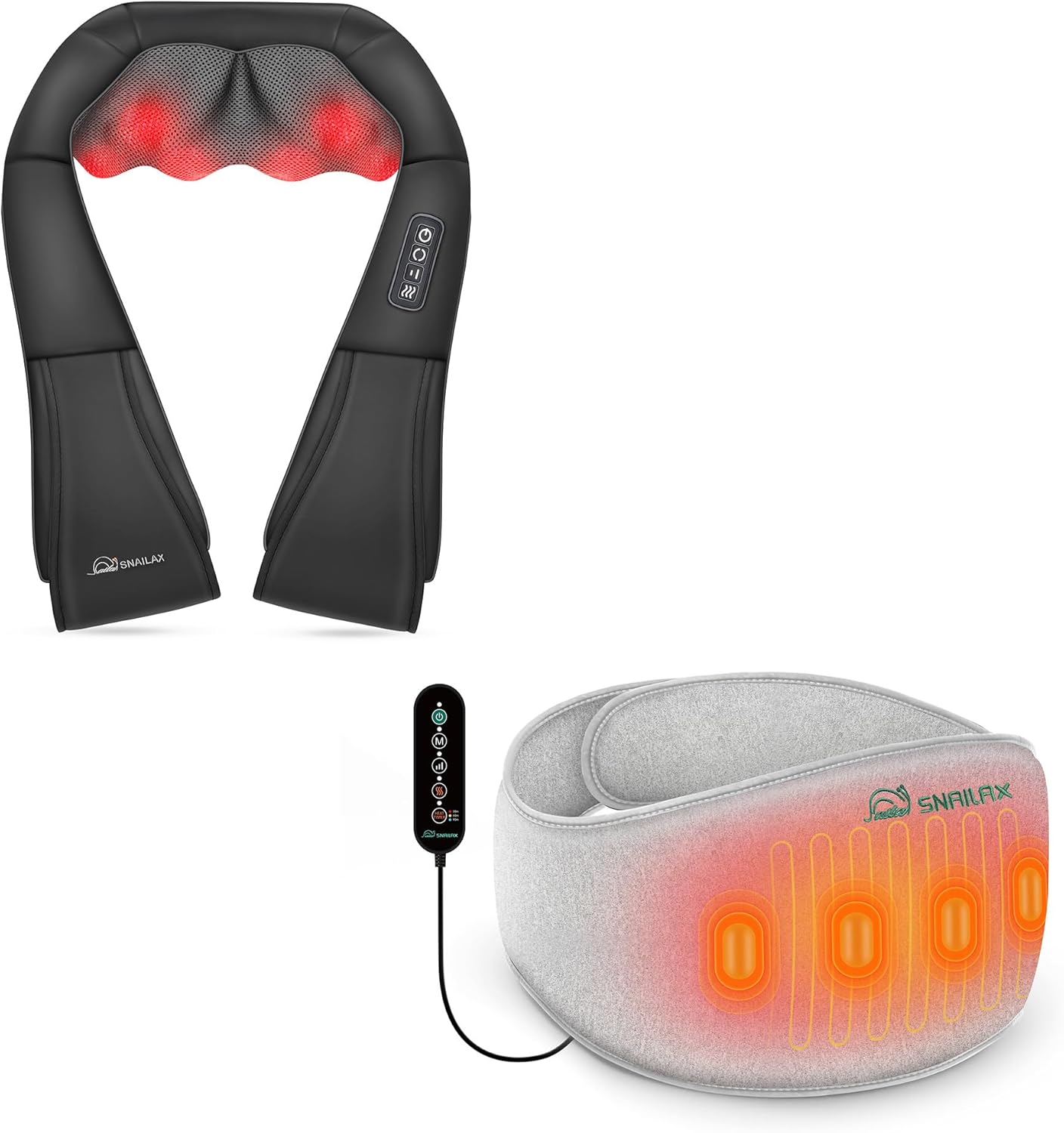 Snailax Shiatsu Neck and Shoulder Massager&Snailax Heating