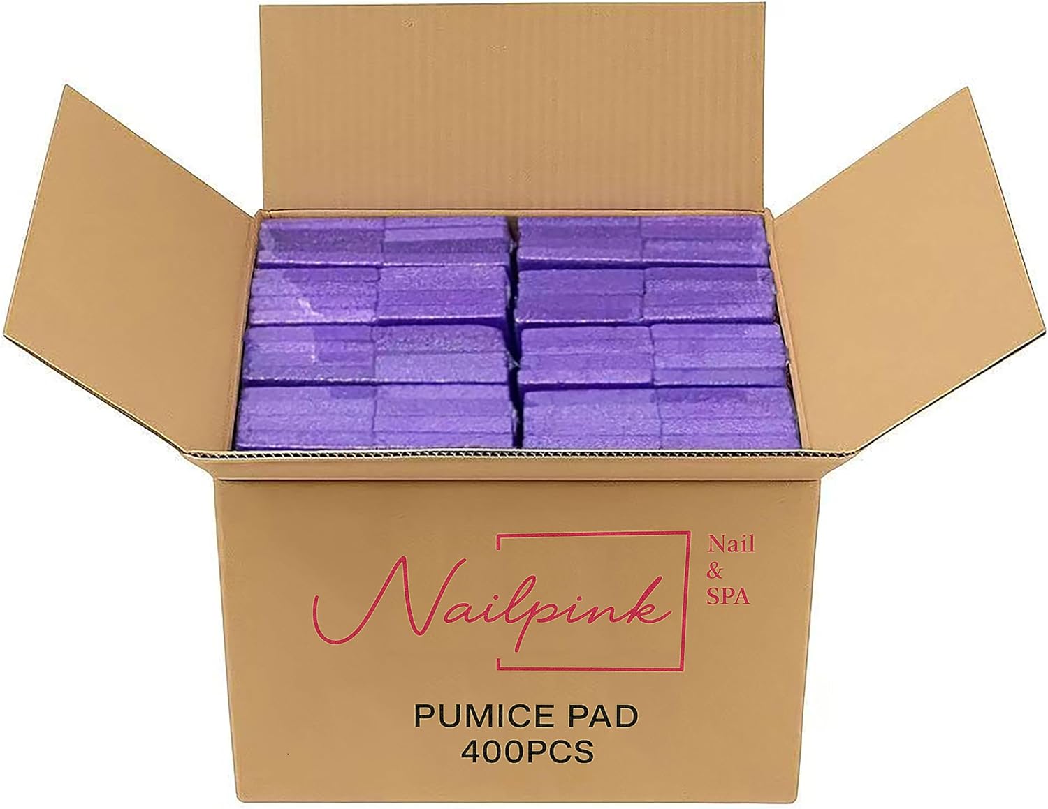 Professional Pumice Stone Pads for Pedicure, 400 Pack, Purple, 2.95x1.57 inch, Disposable Callus Remover for Nail Salon and Spa (Purple)