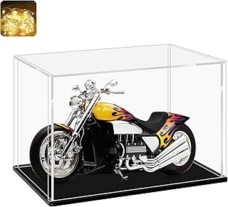 Clear Acrylic Display Case, Assemble Small Display Box Stand with Black Base, Dustproof Protection Showcase for Collectibles Memorabilia Figurines (7x4.7x4.7inch; 18x12x12cm)