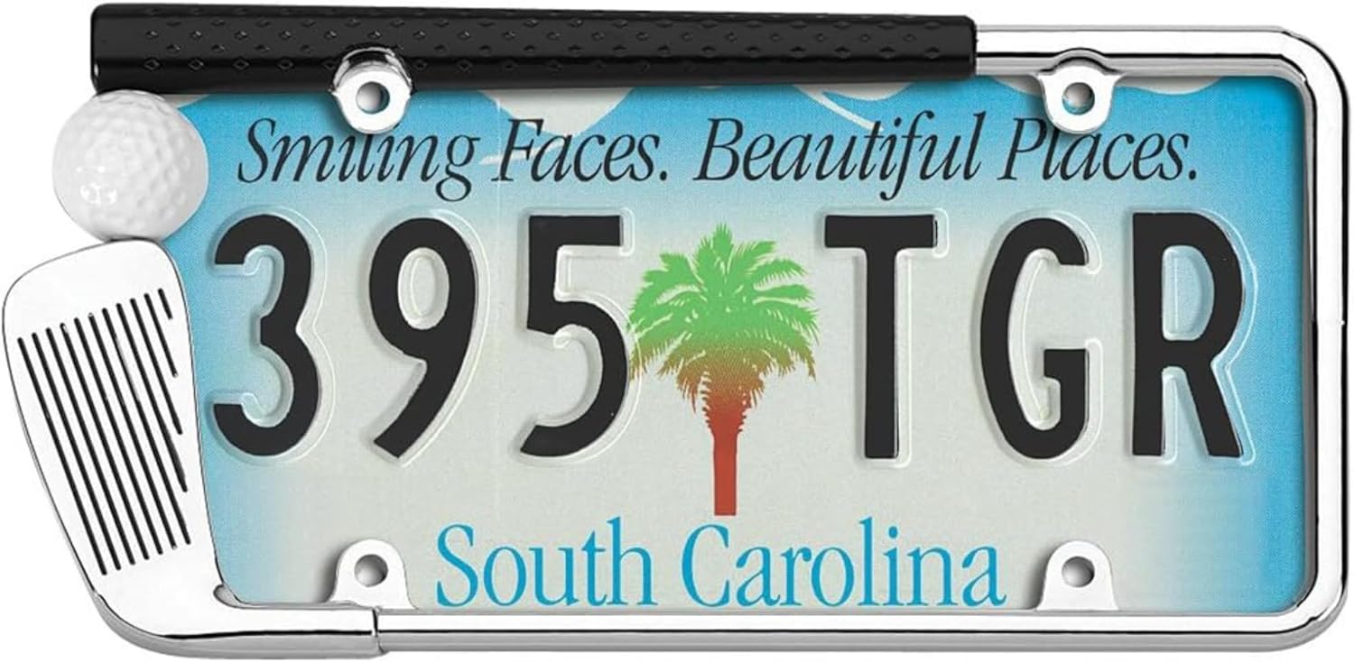 Cruiser Accessories 19509 Golf Club License Plate Frame, Chrome/Painted, Standard