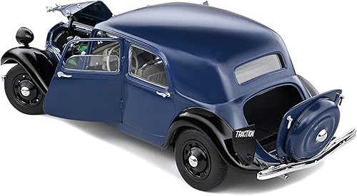 Miniatura 5 de Solido S1800906 - Modelo de automóvil Citroen Traction 1937 azul oscuro y negro 1/18 fundido a presión