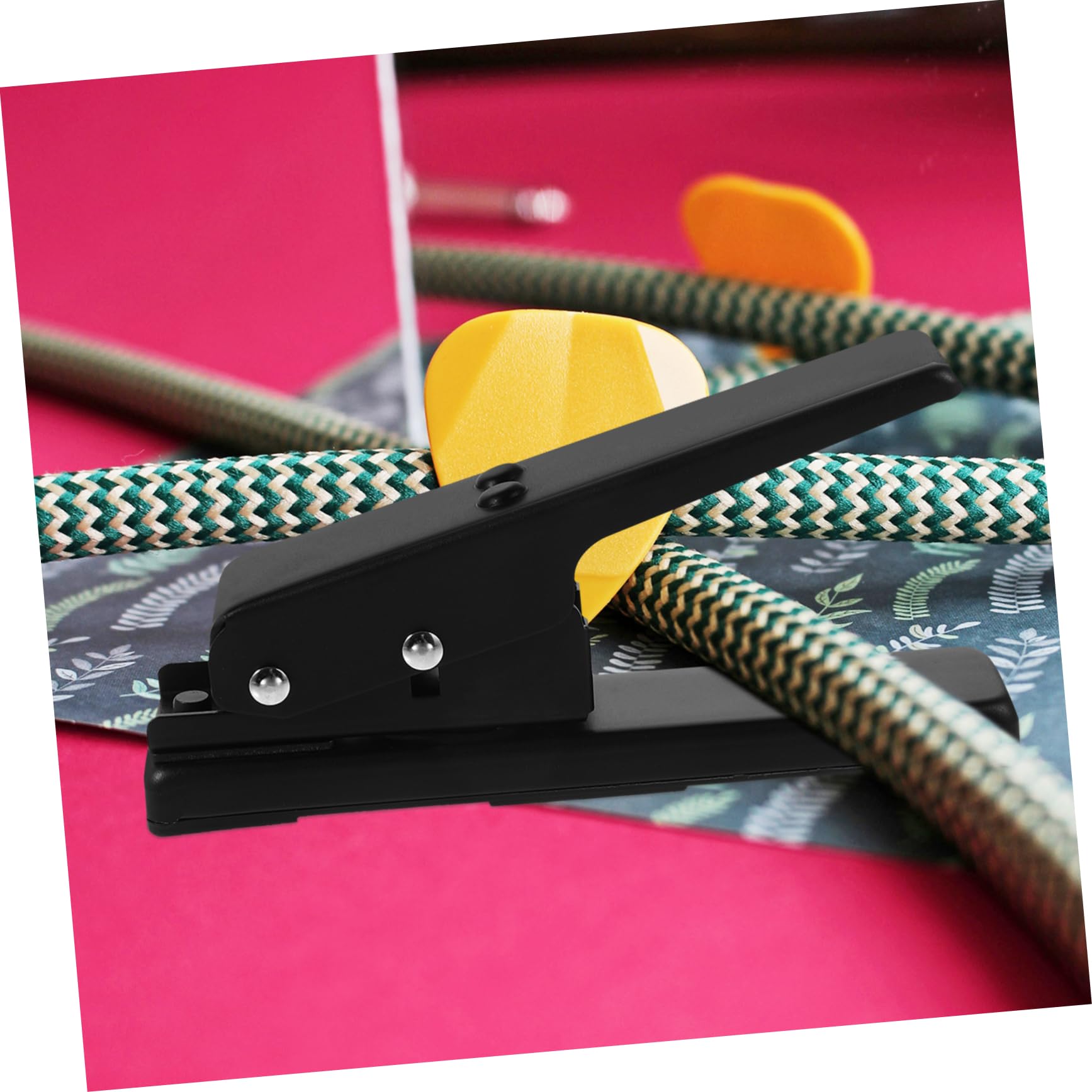 Plettro per Chitarra Nero in Ferro, Strumento per Taglio | Creazione Personalizzata del Plettro, Accessorio Materiale Incluso, per Plettri e Bassi