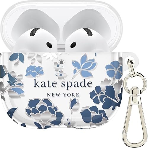 Vista 15 de kate spade new york Funda protectora para AirPods Pro 3 con clip de anillo para llavero, diseño de puntos de cereza, compatible con AirPods Pro