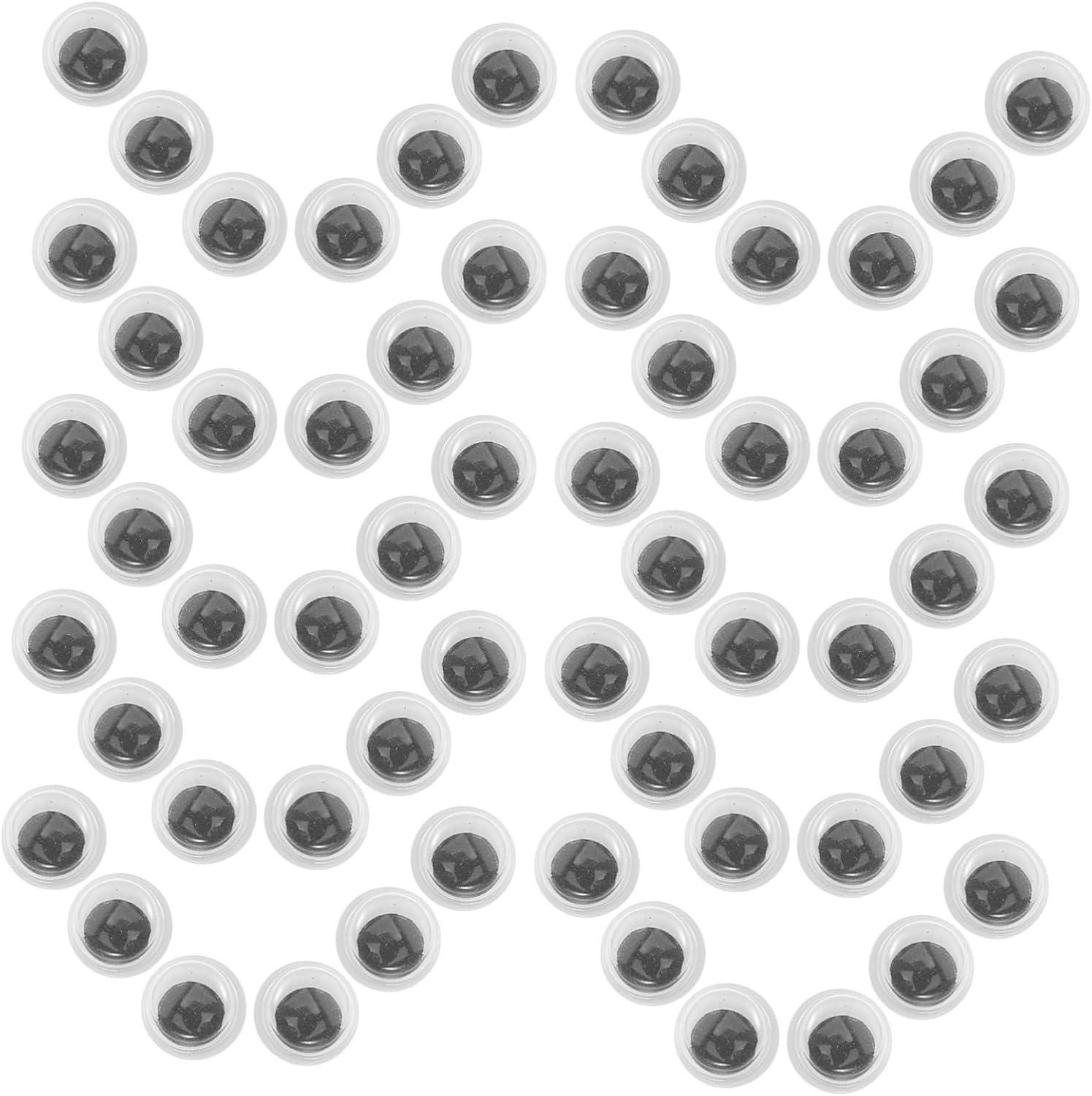Generic 180 Pcs Self Adhesive Black Googly Eyes Wiggly Craft Eyes for DIY Projects for Dolls Animals and Creative Crafts Easy Application