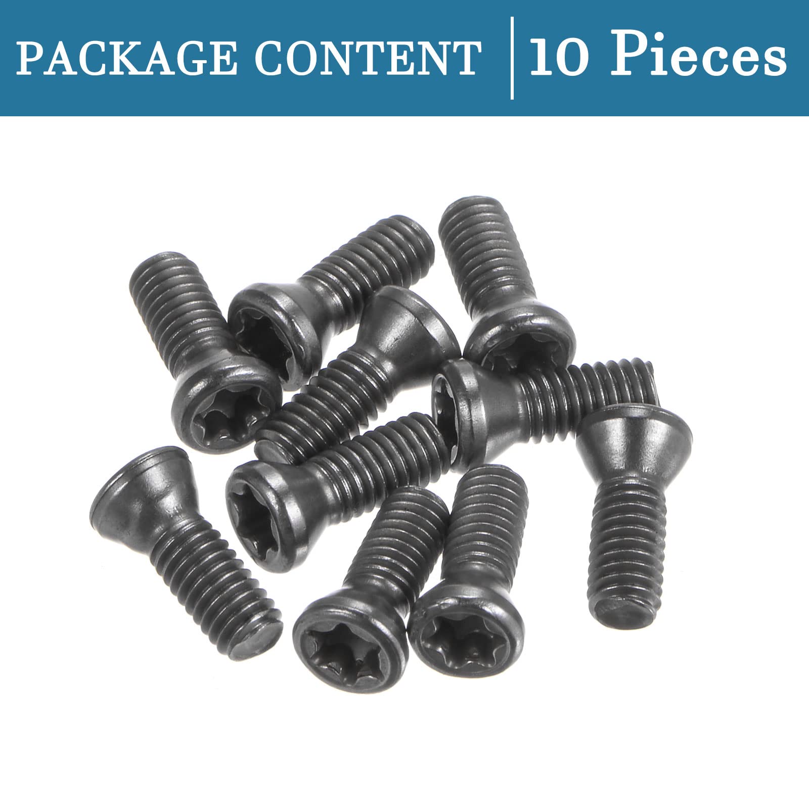 QUARKZMAN Svasata Testa Torx Vite Vite x 10pz Metallo Set Viti per Casa, Ufficio Attrezzature, Industria, Macchine, [Argento Tono, M3.5x10mm]