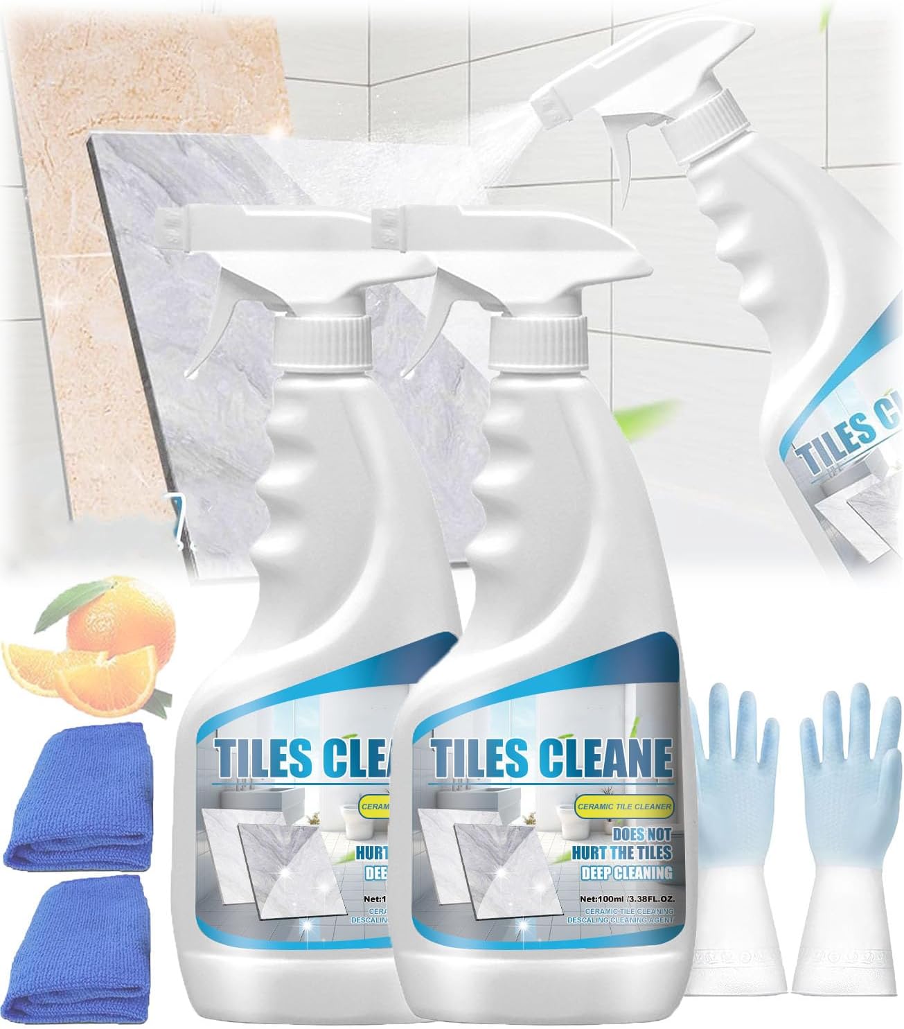 RJDJ Tile Grout Cleaner Sprayer, Powerful Grout Cleaner for Tile Floors, Tile Grout