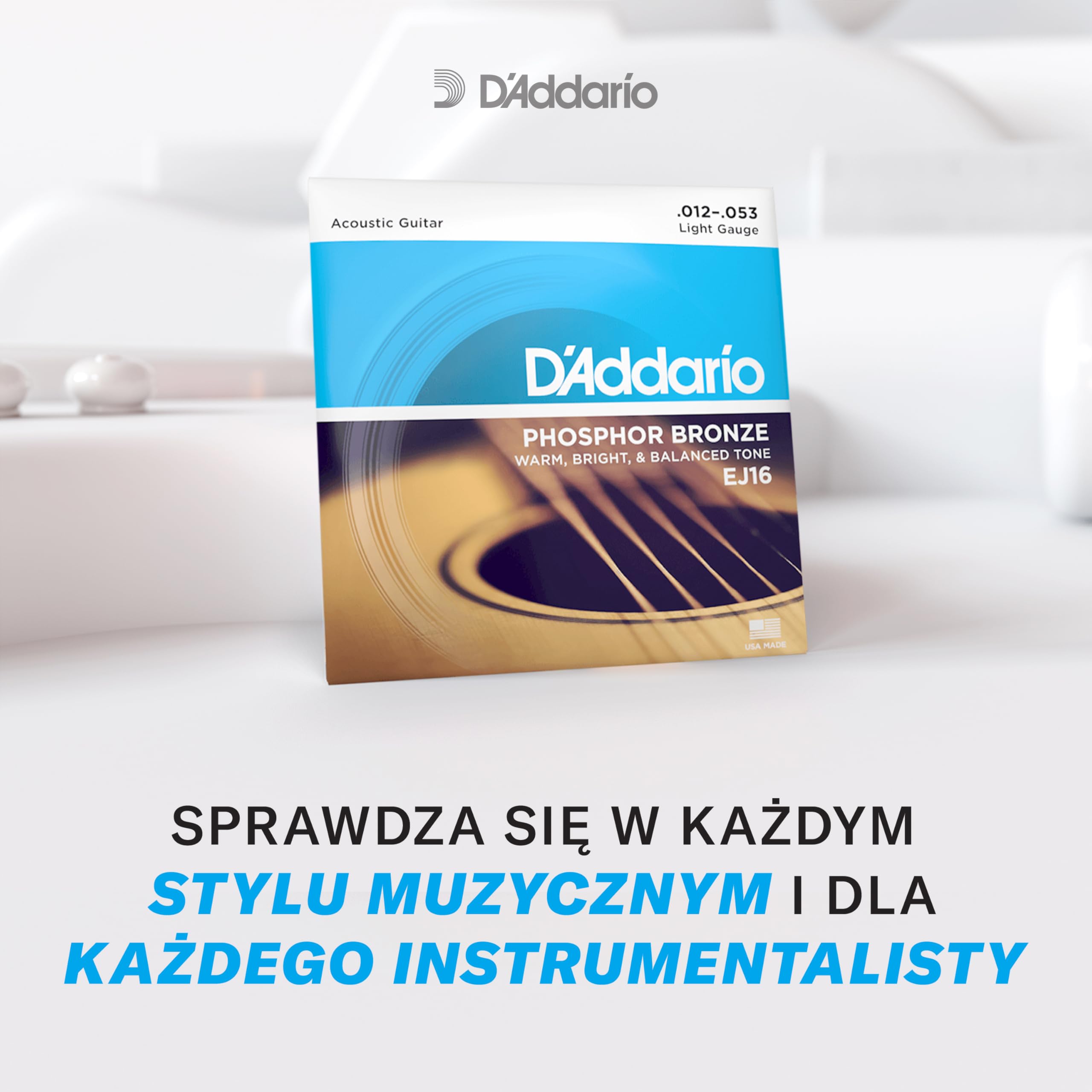 D'Addario A-Guit.Strings EFT16 12-53 Phosphor Bronze Flat Tops - Struna do gitary akustycznej