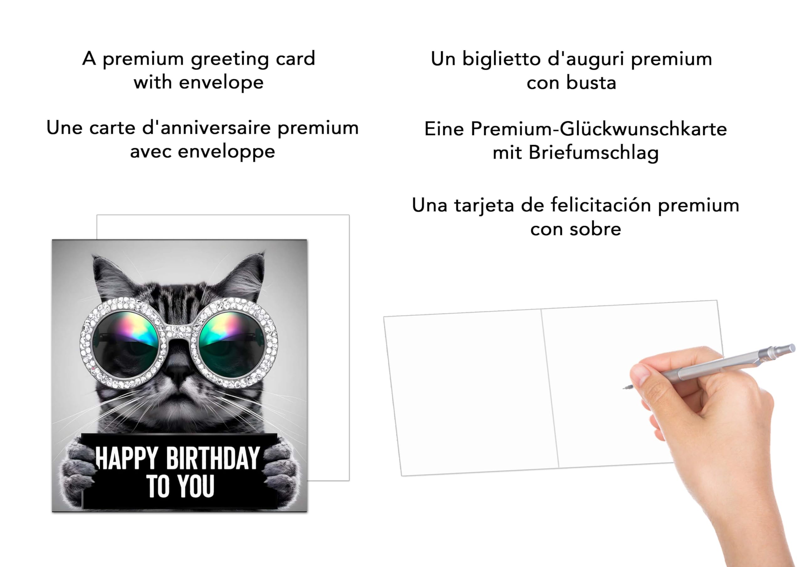 Edition Seidel Biglietto d'auguri quadrato Premium busta. Biglietto di auguri di buon compleanno per uomo donna bambino Cool Mouse Funny Humor (GQ311 SW024