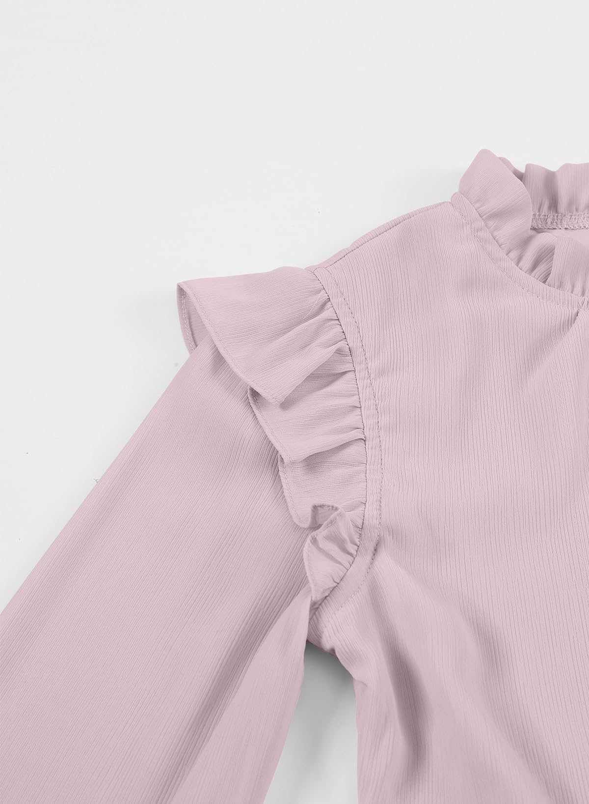 blibean Vestidos de otoño de manga larga para niñas, estilo casual, con volantes, con cinturón, talla 4-15 años