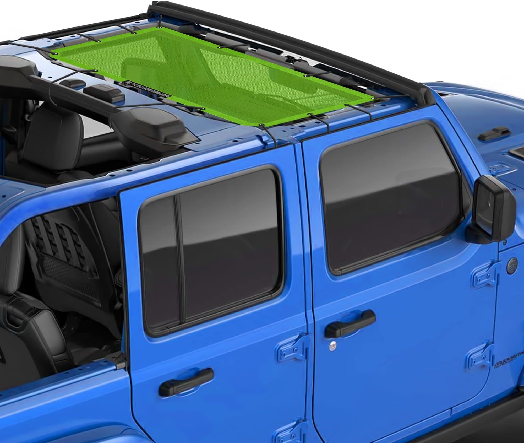 Alien Sunshade Jeep Wrangler JL & JLU Green (2018-Current) – Front Mesh Sun Shade for Jeep JL Unlimited, Blocks UV, jeep gifts, Wind, Noise, Bikini JLkini Top Cover for Sport, Sport S, Sahara, Rubicon