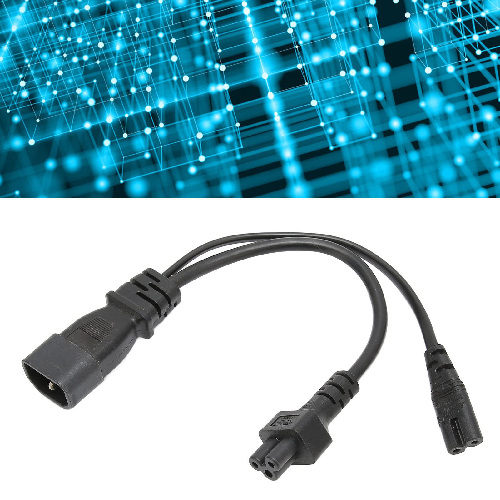 Cavo di Alimentazione IEC320 C14 Maschio a C5 C7 Femmina Y, Cavo di Prolunga Impermeabile 10A 250V per Monitor LCD, Lampade da Scrivania, Stampanti