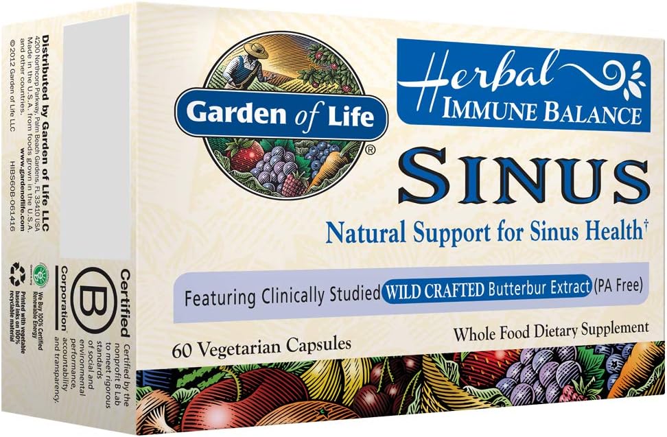 Garden of Life - Immune Balance SinUS 60 Vegetarian Capsules