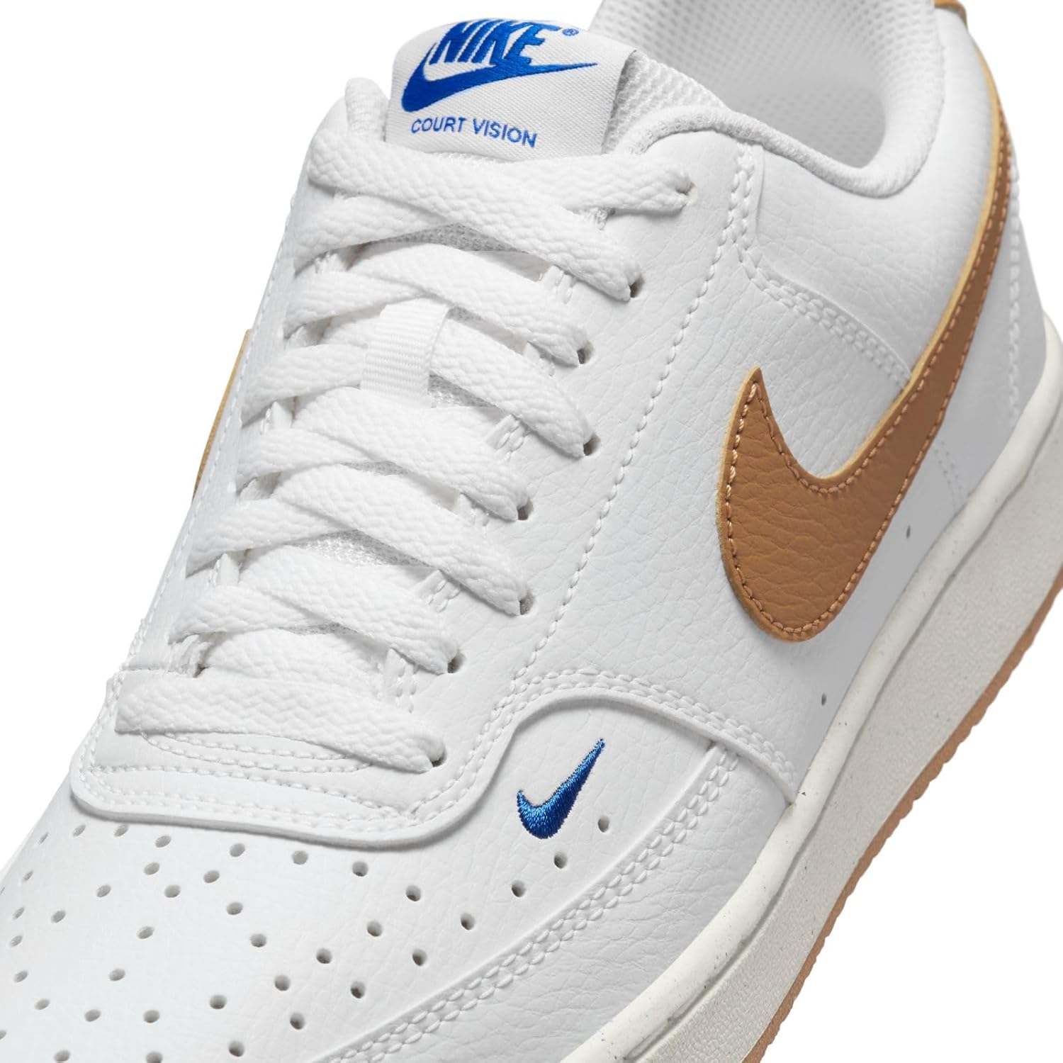 Nike Blazer Low Platform Women's Shoes (FV9952-102, White/Game Royal/Sail/Flax) Size 9 - Image 7
