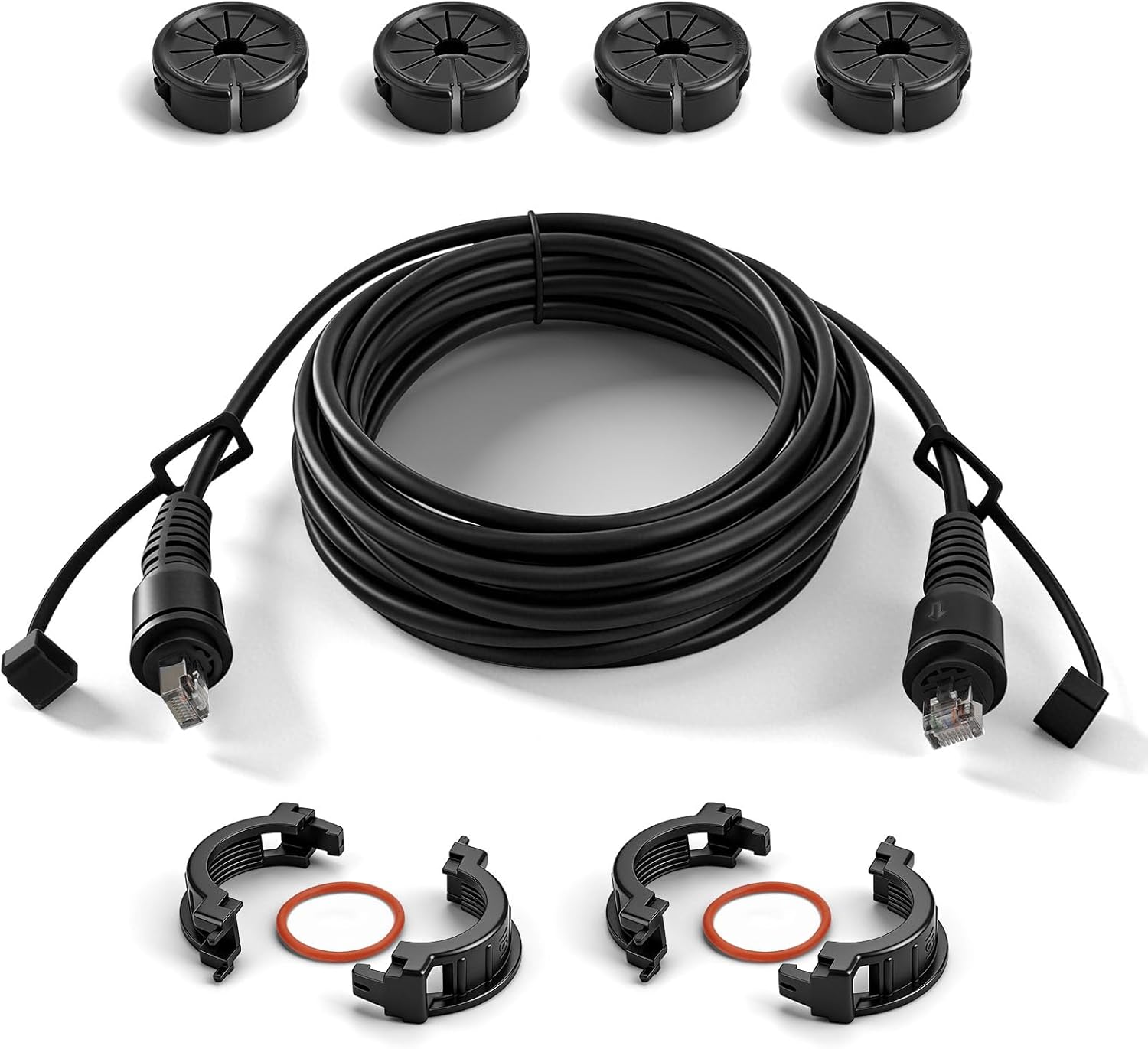 Jerbor 10FT Marine Network Cable Fit for Garmin, RJ45 Male to Male Waterproof Network Cord Fit for GPSMAP ECHOMAP UHD/Ultra, Fish Finder, GMR, GCV 10 Sonar Module, GMS 10, Replaces 010-10550-00