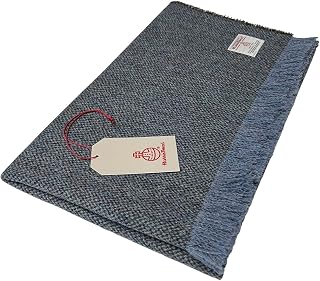 Harris Tweed Blue Barleycorn Lap Blanket 75x100cm