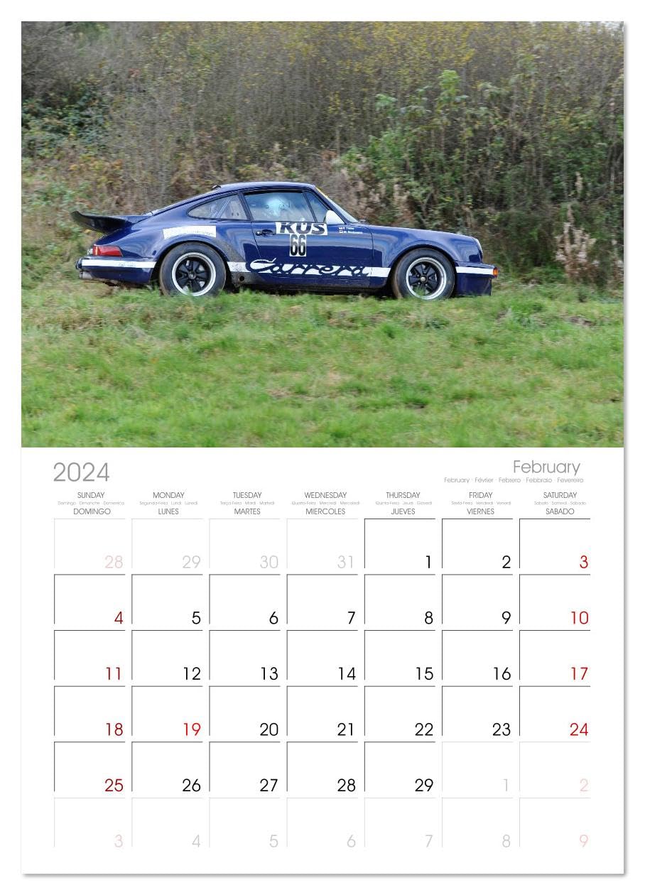 Amazon.com: Hill climb and rally in a Porsche (Monthly Wall Calendar 2024  11.7" x 16.5" (open)), CALVENDO 14 Month Calendar : Office Products
