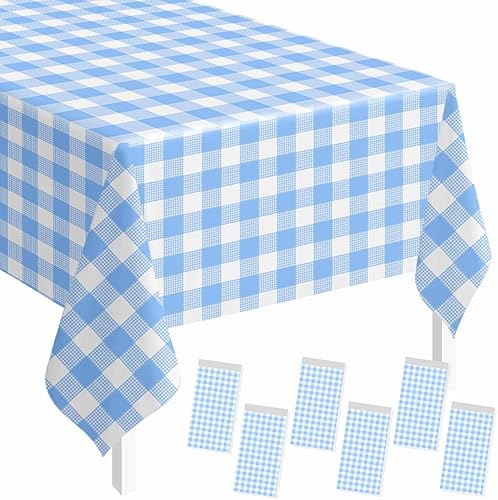 Miniatura 23 de SietDESEO Paquete de 2 manteles de plástico color rojo de 54 x 108 pulgadas, desechables de alta calidad para mesa rectangular, para bodas, baby