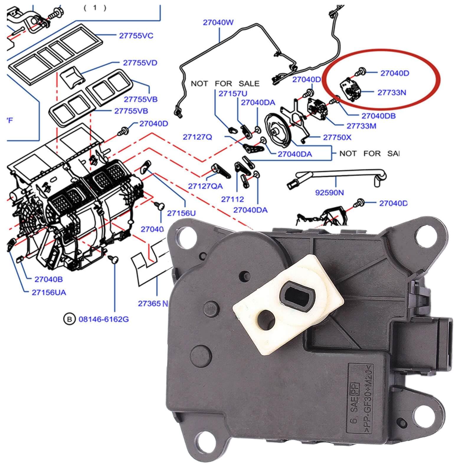 Amazon.co.jp: 左側エアミックスアクチュエータ Infiniti 2014+
