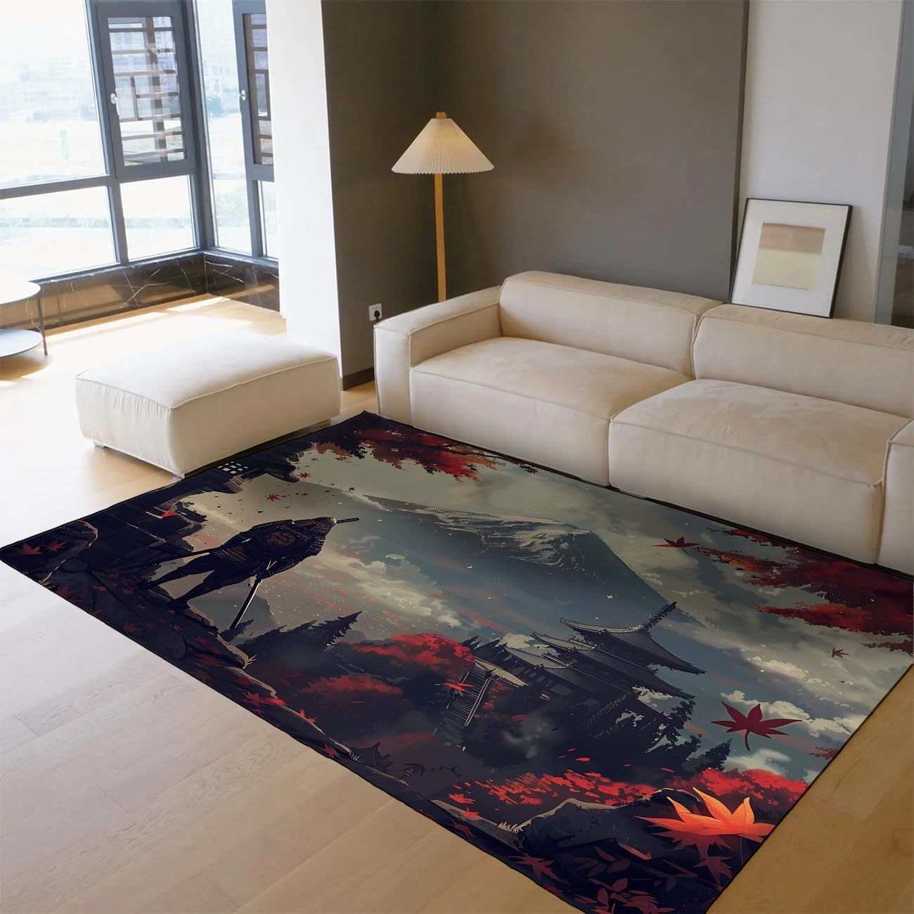 Tapis lavables pour cuisine et séjour Samurai Kaedeyama poils courts anti-taches