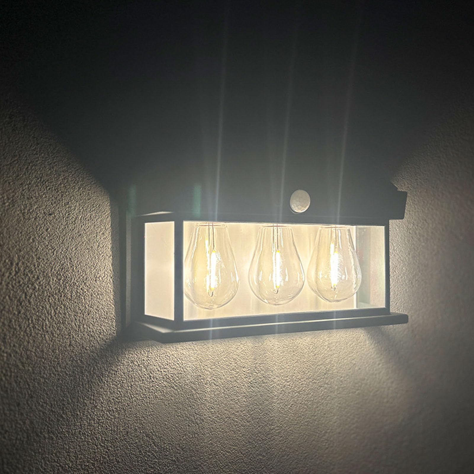 Fockety Solar Lights Outdoor, IP65 Waterproof High Brightness Outdoor Solar Wall Light with Motion Sensing - Image 3