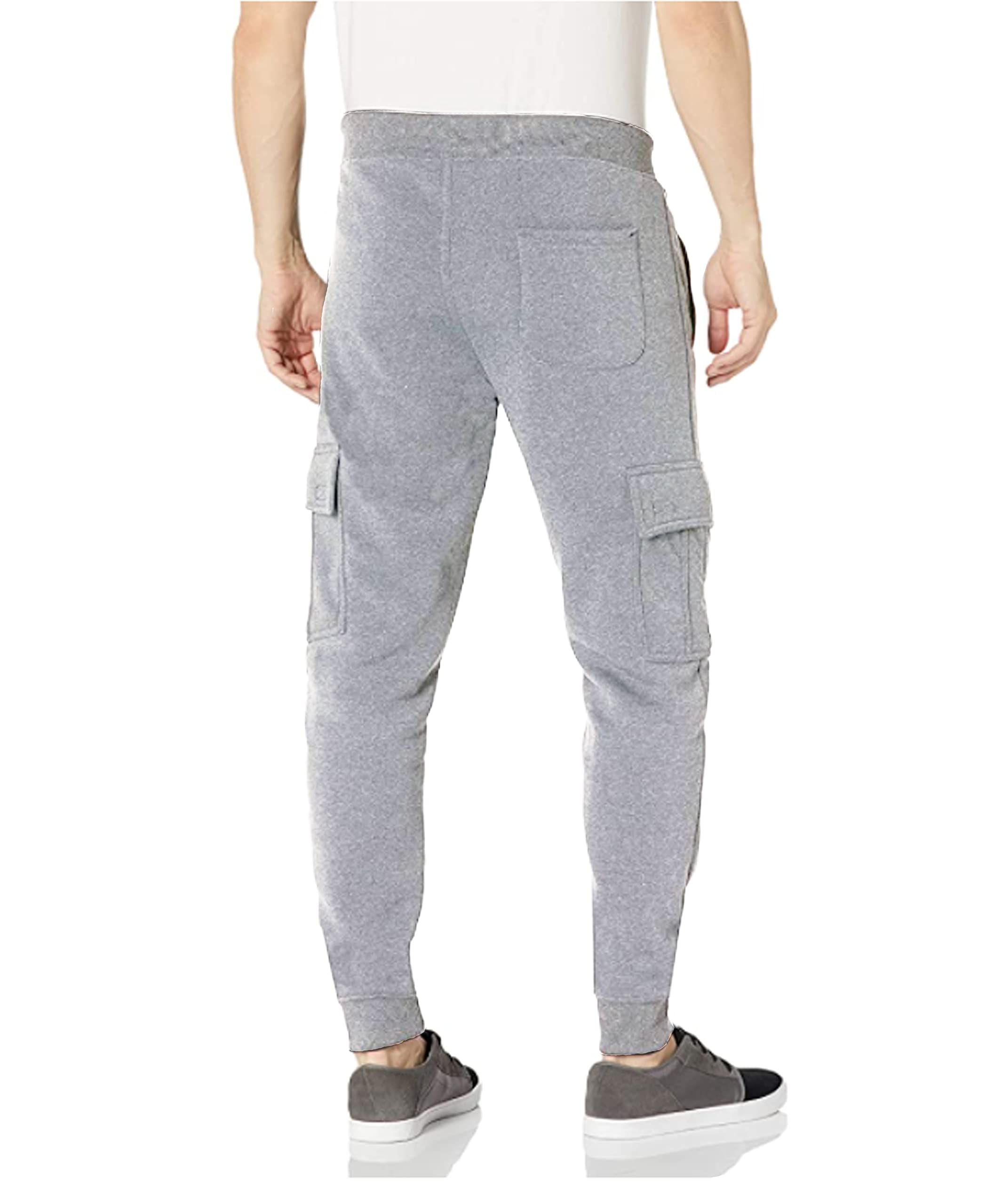 WT02 Herren Cargohose aus Fleece Cargo-Taschen, Fleece-Sweathose, Sportlich, Lässig, Cargo-Jogginghose