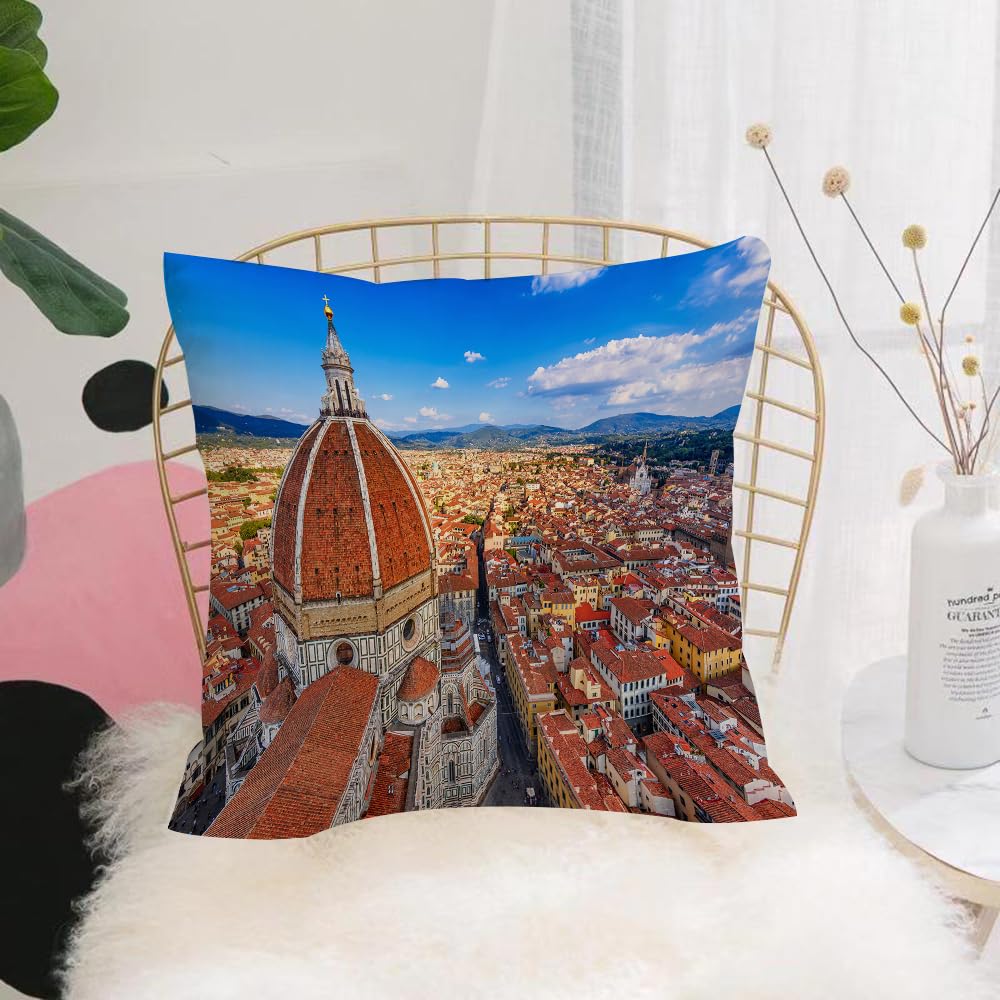 HYOSXW Cushion Cover,Throw Pillow Case Home Decorative for Living Room Bedroom Sofa Chair 16X16 Inch,Basilica di Santa Maria del Fiore in Florence Italy.,Pillowcase 40X40cm