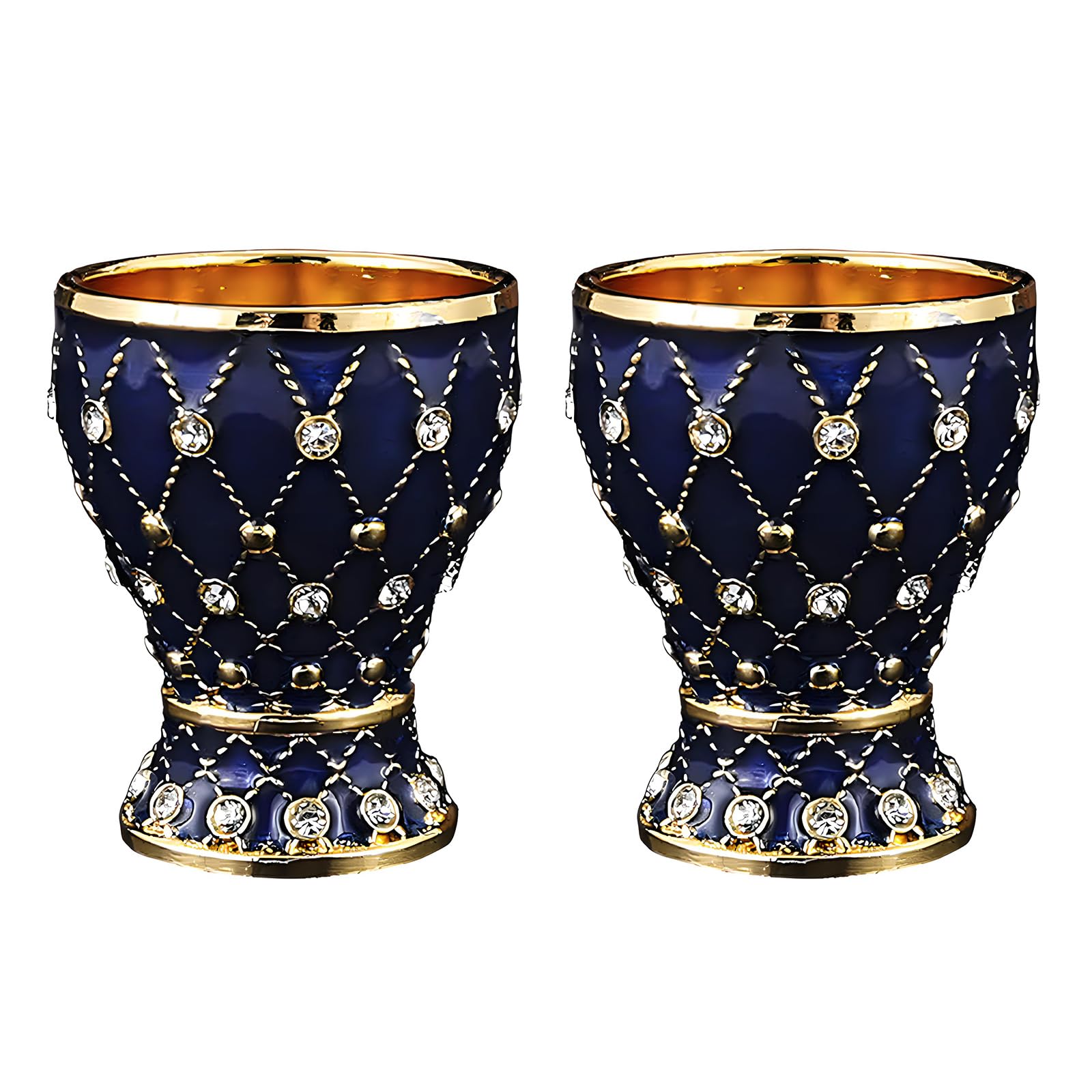 OSNIYAW European Goblet with Delicate Rhinestones Accent Glasswares Wine Chalices for Whiskeys Ice Drink Cocktail Glass