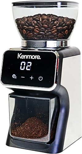 Miniatura 1 de Kenmore - Molinillo de café cónico para café expreso, prensa francesa, goteo, tamaño de moler ajustable, molino de frijoles, control digital,