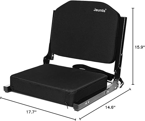 Miniatura 2 de Asientos de estadio para gradas, asientos para gradas con respaldo y cojín de espuma ultra acolchados y cómodos, sillas de estadio portátiles anchas