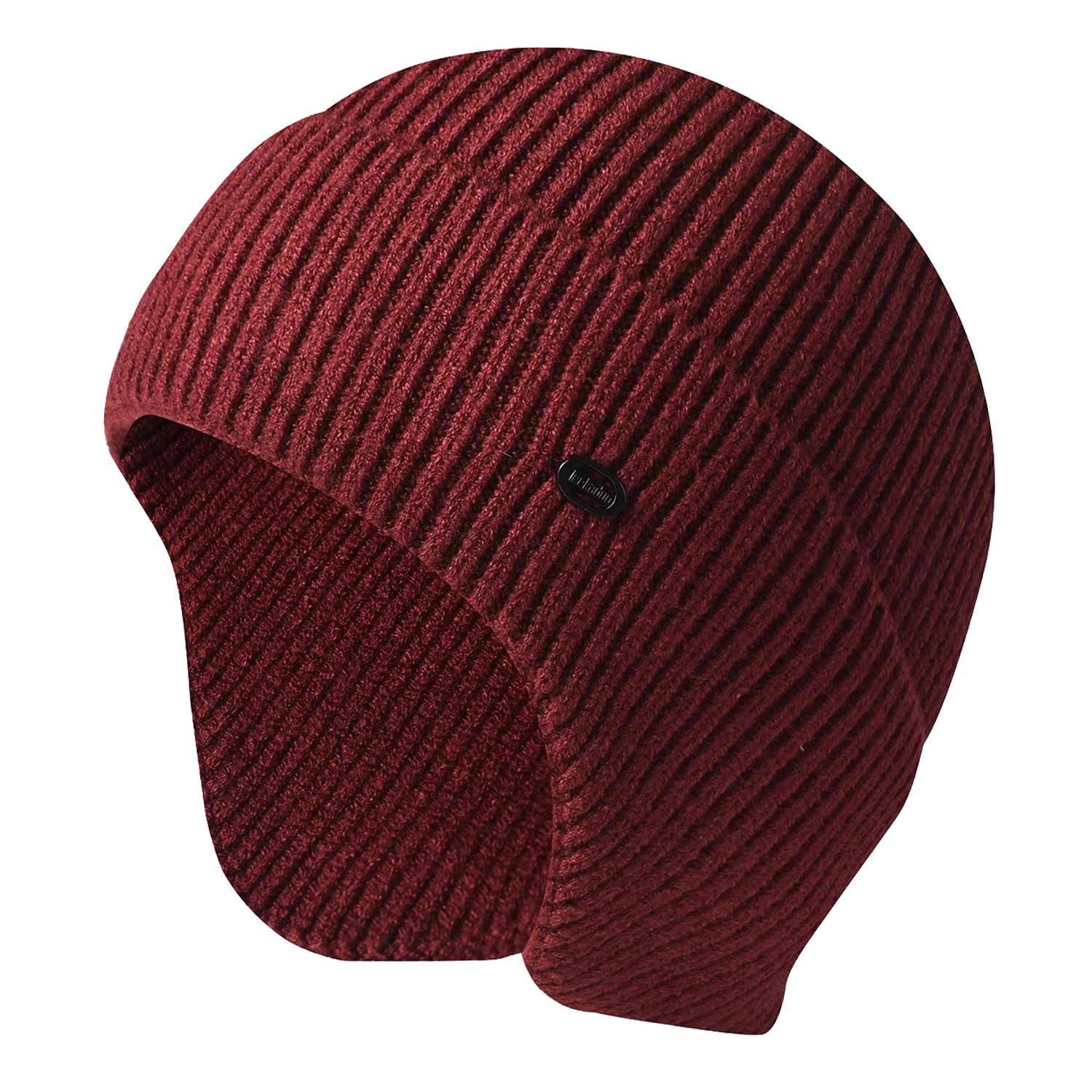 Winter Beanie Hats for Men Outdoor Stretchy Knit Ski Caps with Earflap Windproof