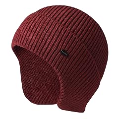 Winter Beanie Hats for Men Outdoor Stretchy Knit Ski Caps with Earflap Windproof